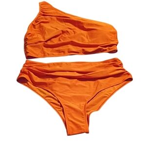 Vibrant Orange One-Shoulder Bikini NWT